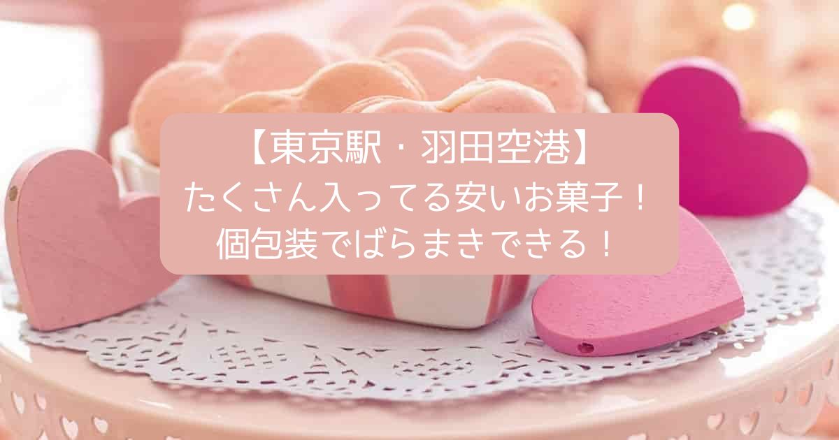 【東京駅・羽田空港】たくさん入ってる安いお菓子をお土産に！個包装でばらまきできる！