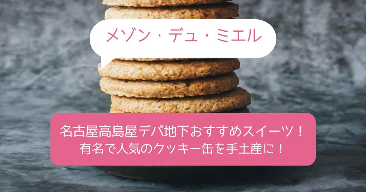 名古屋駅｜名古屋高島屋デパ地下おすすめスイーツ！有名で人気のクッキー缶を手土産に！