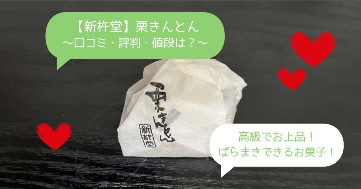 新杵堂の栗きんとんはまずい？口コミ・評判・値段は？どこで買える？｜岐阜中津川