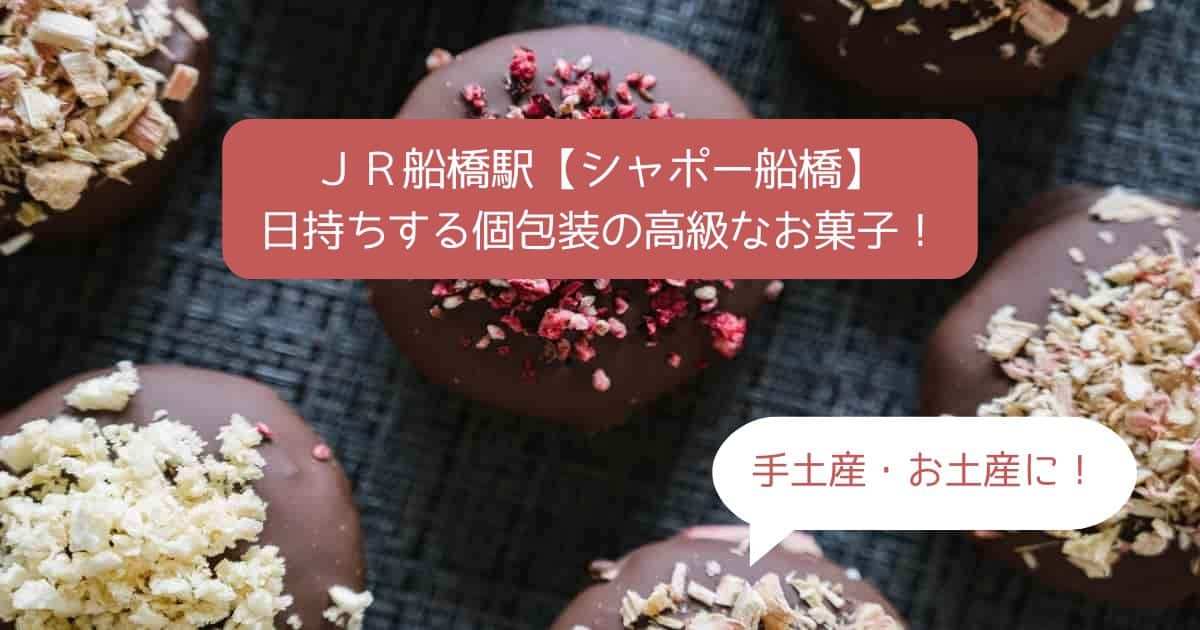 千葉・船橋駅｜日持ちする個包装の高級なお菓子！手土産・お土産に！｜シャポー船橋