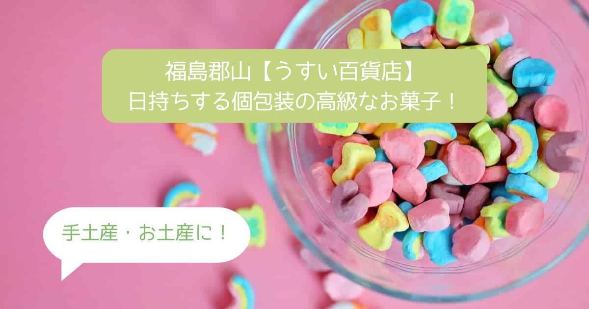 福島｜うすい百貨店デパ地下の高級スイーツ！日持ちするばらまきお菓子｜お土産・手土産